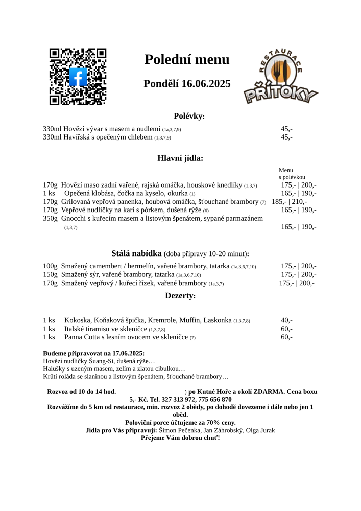 Polední menu