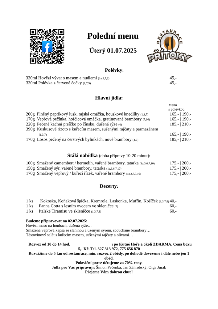 Polední menu