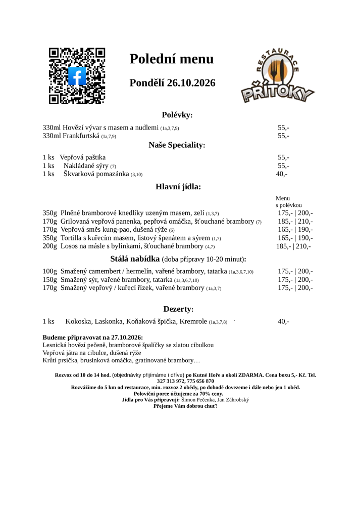Polední menu